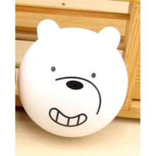 Lymouko Cartoon Round Milk Bear Portable Lenses Case Kit Women Lens Container Box