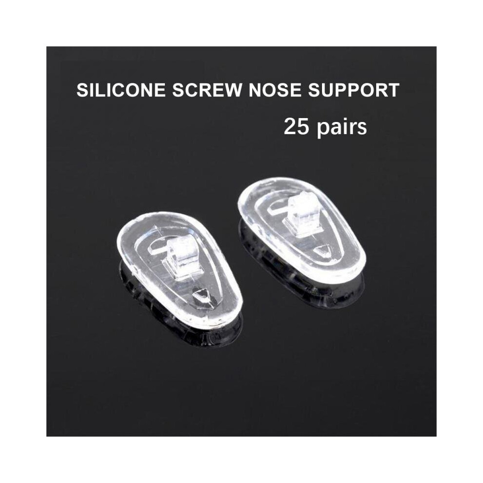 25Pairs/set Silicone Nose Pads For Glasses Soft Nose Pads Glasses Anti-Slip Nose Pad Eye Care Tools Eyeglasses Accessories