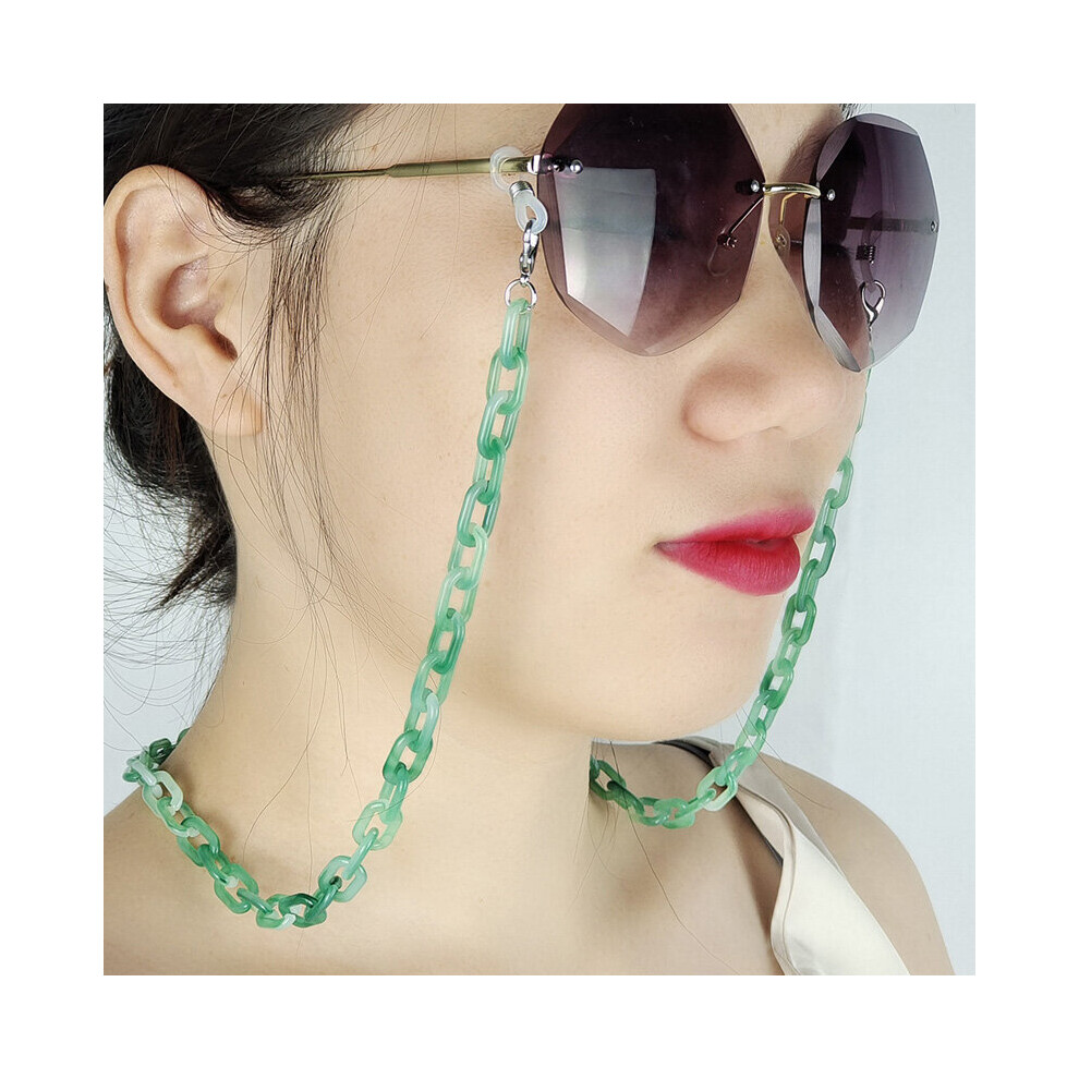 White Face Mask Chains Lanyard Acrylic Women's Men's Chain On The Neck Glasses Cord Holder Sunglasses Rope Hang Masks Necklaces