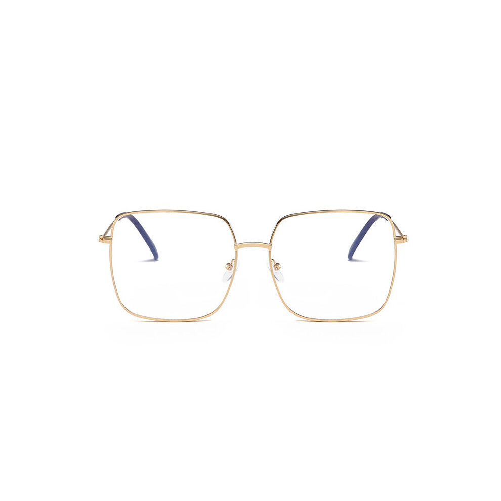 Big Square Plain Glasses Metal Transparent Women Eyewear Frames Prescription Optical Spectacle Frames
