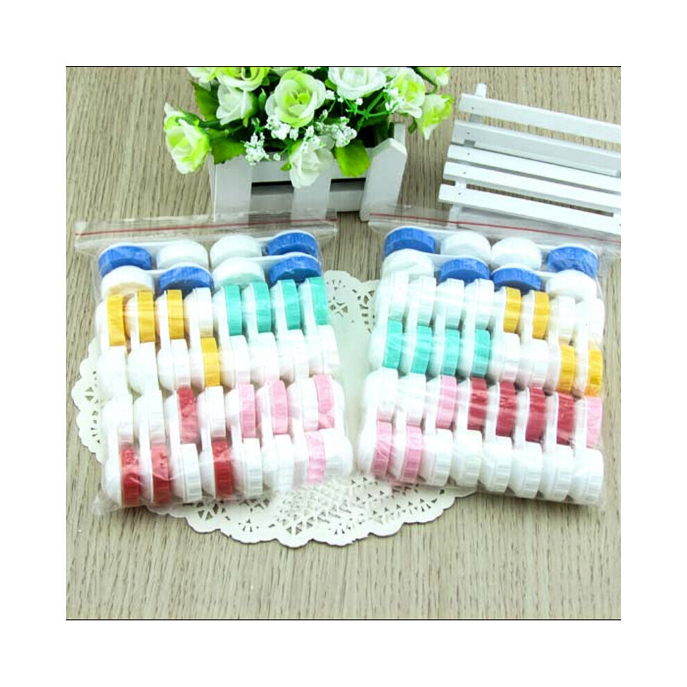 Multicoloured 10Pcs/Lot Lens Case Box Eyewear Accessories Travel Box Container For Eyes Lenses Random