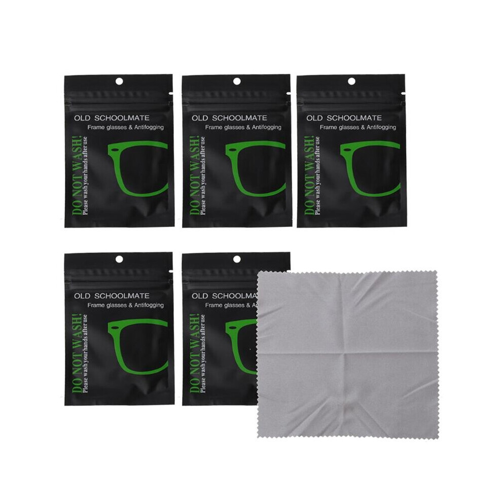Multicoloured 5Pcs Reusable Anti-Fog Wipes Glasses Pre-Moistened Antifog Lens Cloth Defogger Eyeglass Wipe Prevent Fogging For Glasses Eyewear