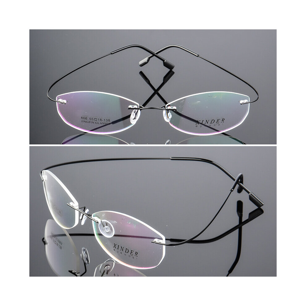 Multicoloured Titanium Alloy Ultralight Frameless Glasses Frame Stretch Metal Eyeglasses Frame Reading Glasses For Women Men Unisex