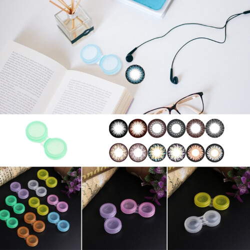 10Pcs lens L+R cases Storage Holder Soaking Container Travel Accessaries 2