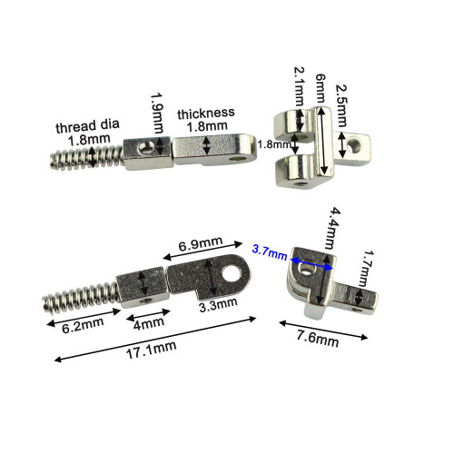 10sets 6mm Width Eyeglasses Hinge With Thinckness 1.8mm Spring Insert Glasses Repair Accessory Tool 2