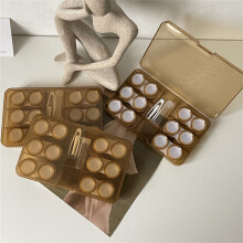 6Pairs Lens Case Container Eye Contacts Women Travel Lenses Case Leakproof Kit Holder Box Display Box Easy Carry
