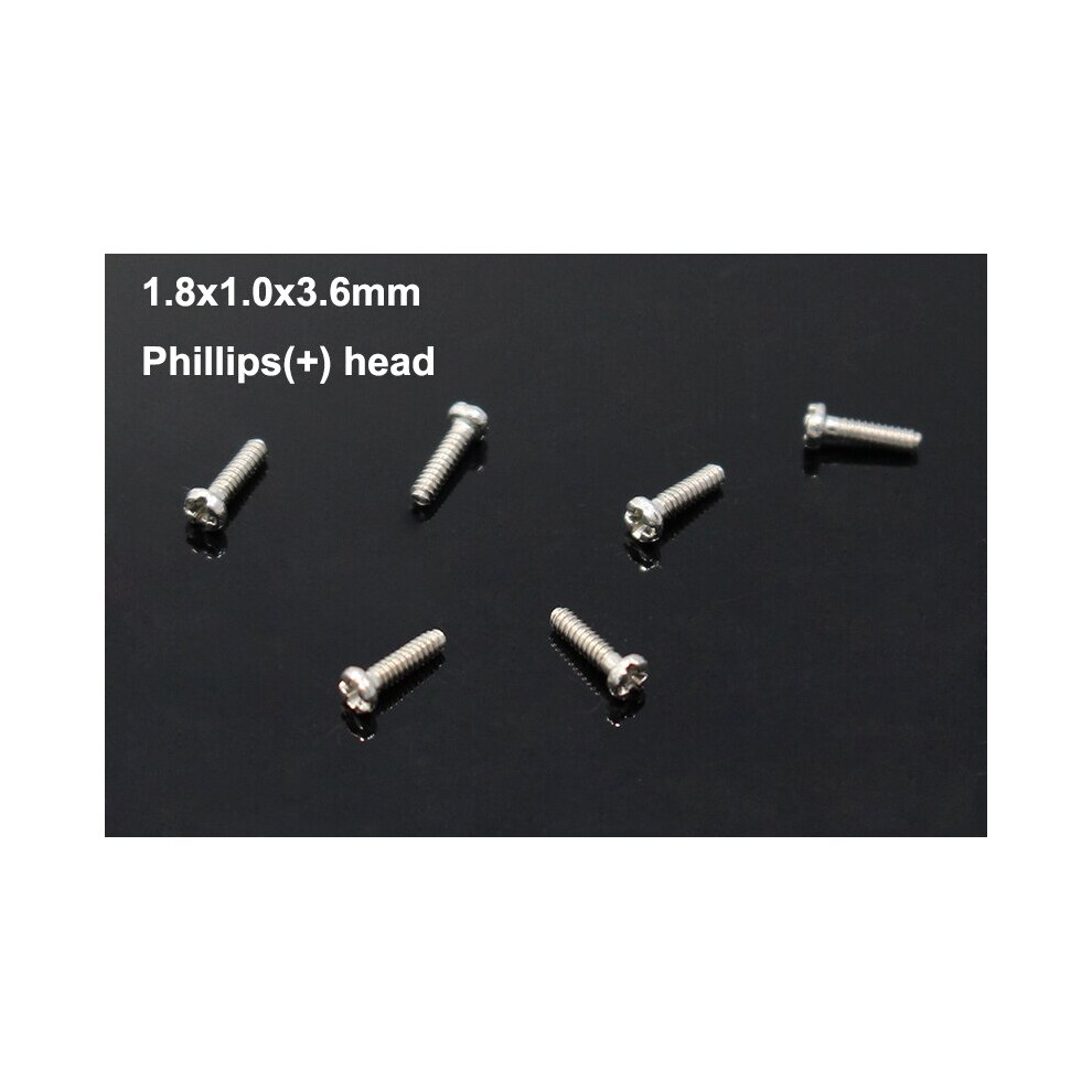 200Pcs Size 1.0X3.6mm 1.2X3.6mm Eyeglasses Glasses Nose Pad Screws + - Slot Head 885659136368