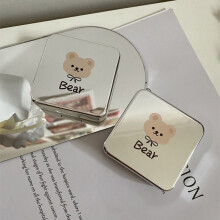 Portable Contracted Little Bear Lens Case for Party Lady Holder Storage Eye Care Container with Mirror Lenses Box
