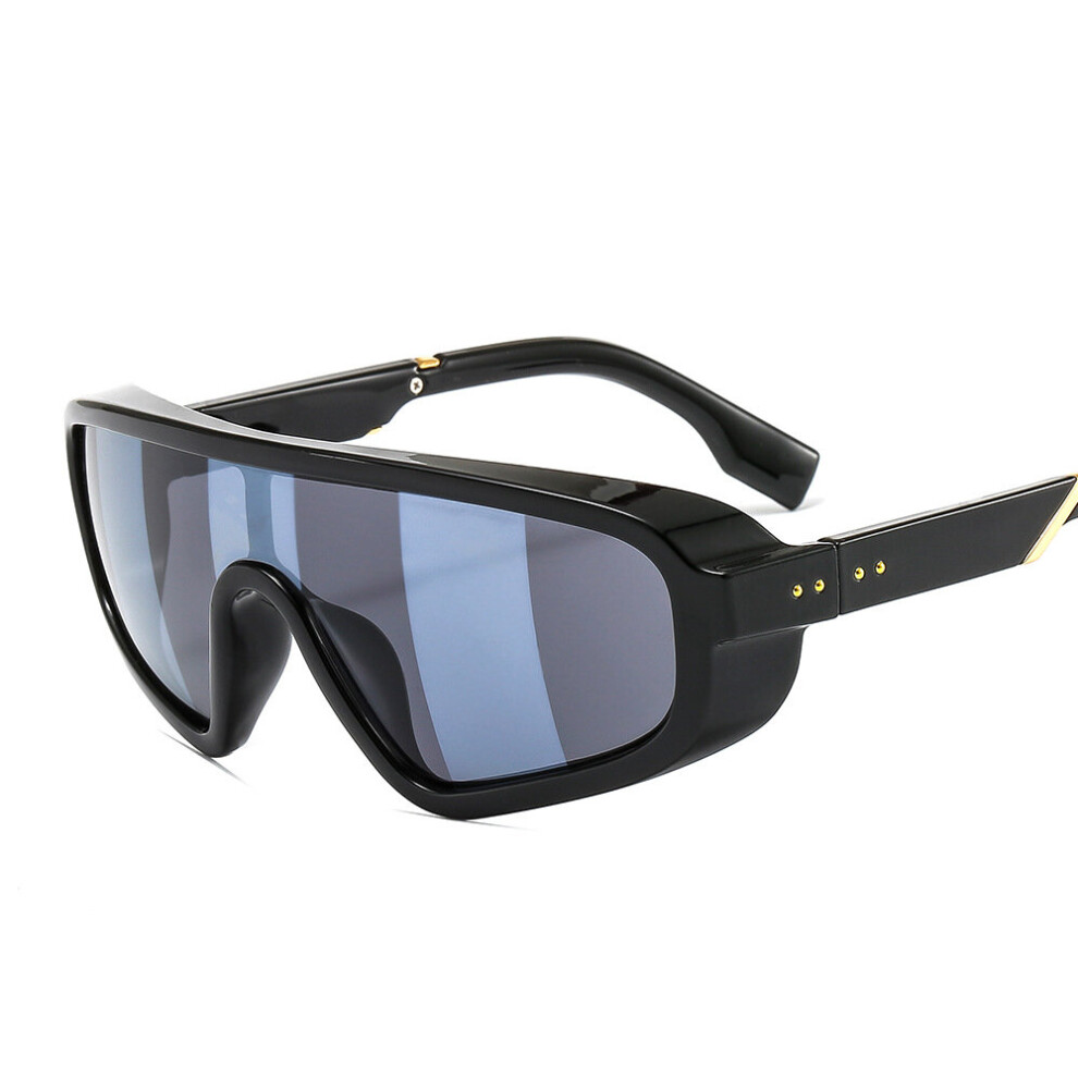 Shield Visor Mask Sunglasses Women Men Oversized Windproof Sun Glasses One Peice Big Frame Goggles Shades Sport Uv400 885659139758