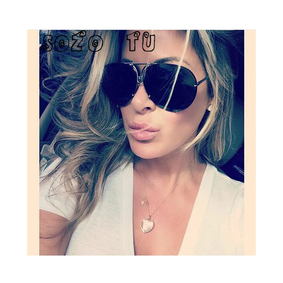 SOZO TU oversize sunglass women rimless Big Sunglasses Women Ladies Large Aviation Sunglasses Female Oversized Glasses on OnBuy