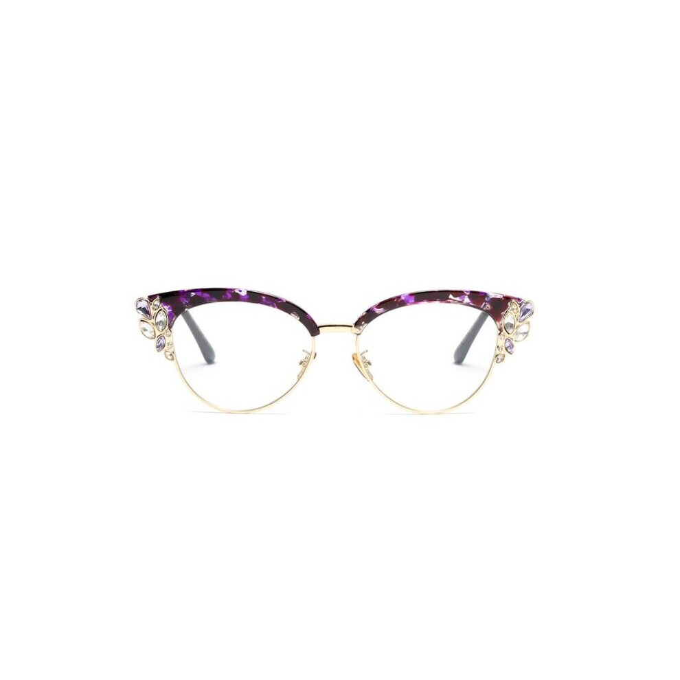 45120 Optical Lady Cat Eye Rhinestones Glasses Frames For Women EyeGlasses Eyewear