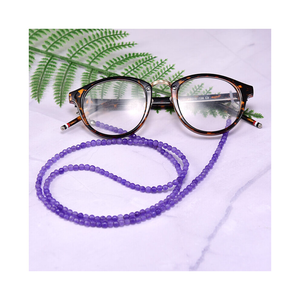 White Moon Girl 72Cm Indian Agate Sunglasses Chain Cord Women 4Mm Beads Anti Slip Reading Eyewear Neck Strap