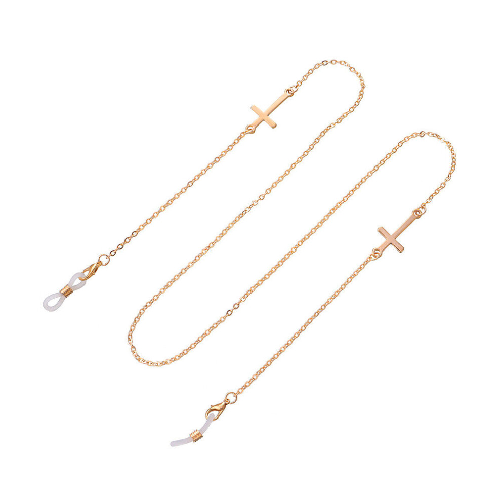 Fahion Pendant Glasses Chains Cross Eyeglasses Sunglasses Spectacles Metal Chain Holder Cord Lanyard Necklace