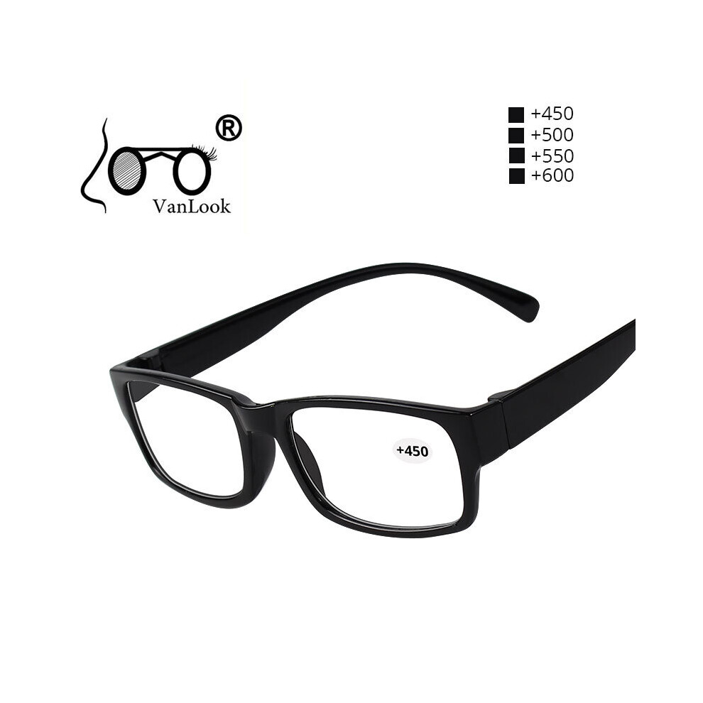 Multicoloured Reading Glasses For Men Women +4.50 +5.00 +5.50 +6.00 Plastic Frame Women's Degree High
