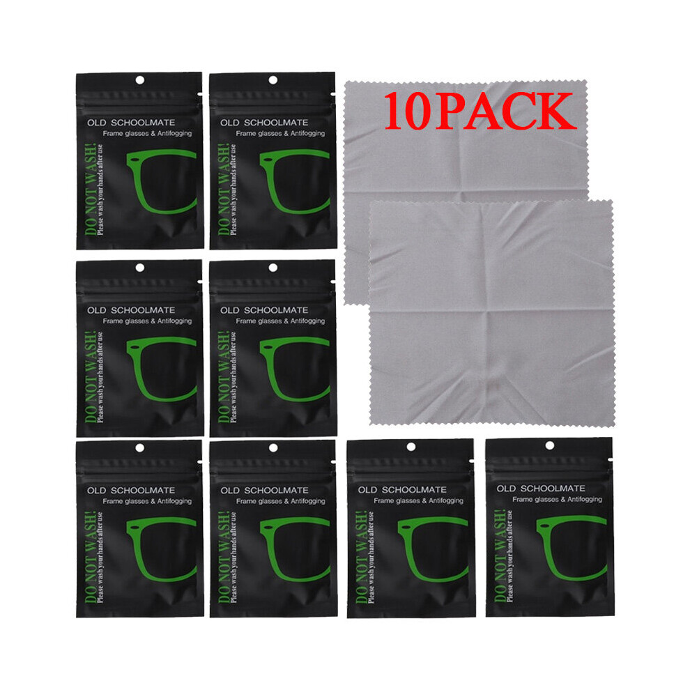 Multicoloured 10Pcs Universal Men Women Anti Fog Wipe Reusable Cloth For Glasses Swim Bicyle Goggles Unisex Glasses Lens Cloth