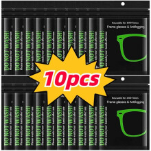 10Pcs Reusable Anti-Fog Wipes Glasses Pre-moistened Antifog Lens Cloth Defogger Eyeglass Wipe Prevent Fogging for Glasses Swim