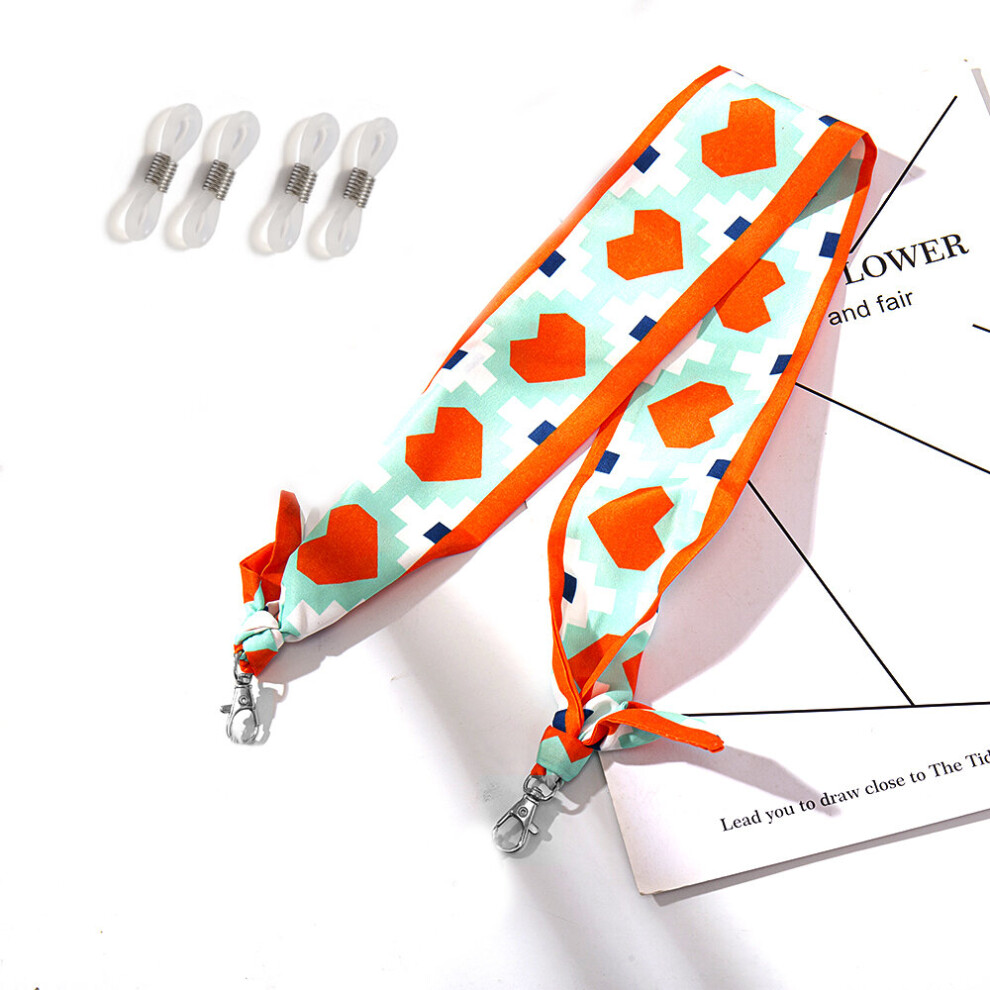 Acrylic Nylon Rope Windproof Mask Chain Lanyard Printing Silk Scarf Glamour Glasses Chain Neck Strap Glasses Accessories