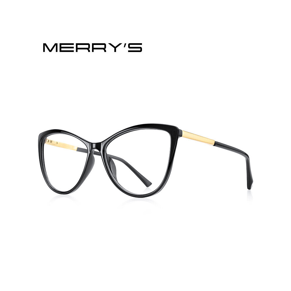 MERRYS Women Retro Cat Eye Glasses Frame Ladies Eyeglasses Myopia Prescription Optical Eyewear S2701