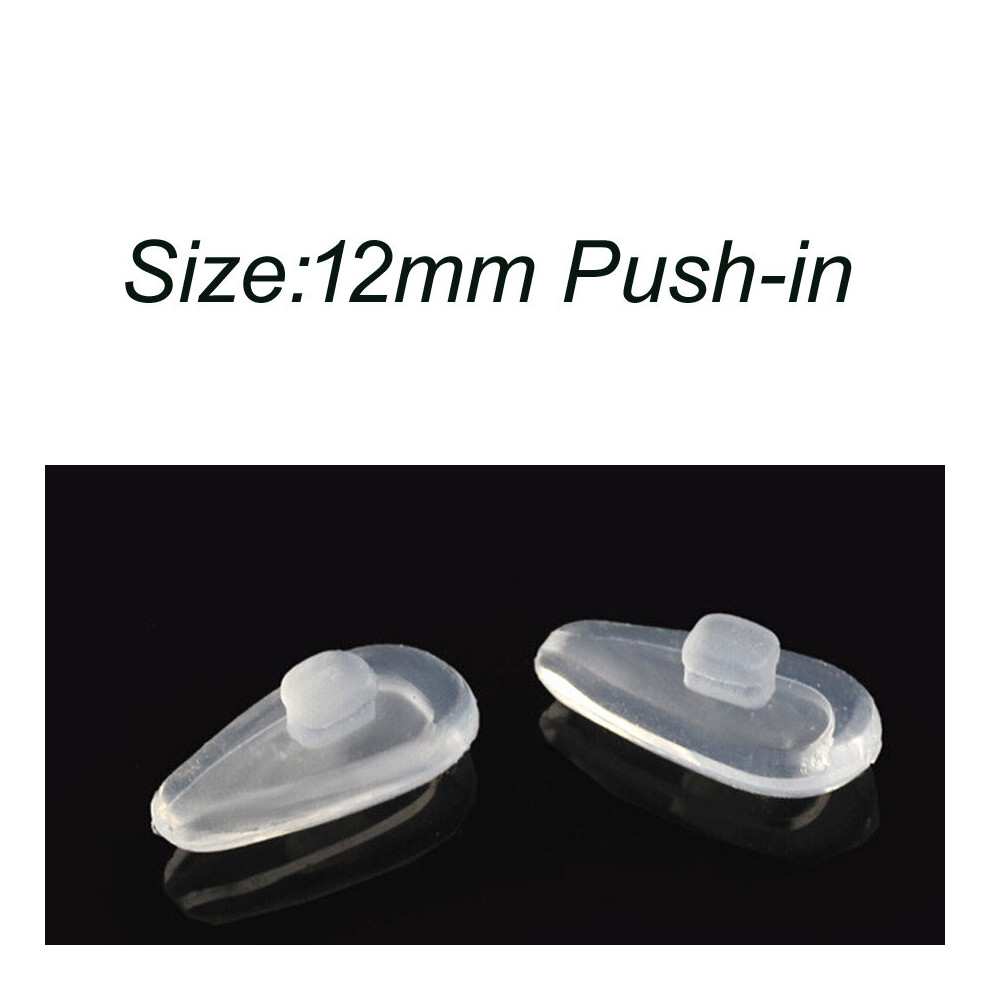 250pairs 12mm 14mm soft Air Chamber Silicone Nose Pads for optical Eyewear Glasses Accessories Screw-in Push-in
