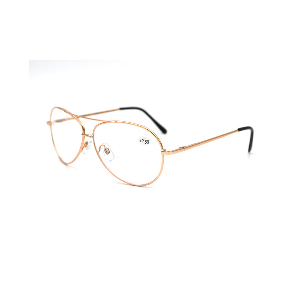 Multicoloured Unisex Bifocal Focus Reading Glasses Magnifier Pilot Goggles Presbyopic Eyeglasses Double Beam Presbyopia Spectacles L3