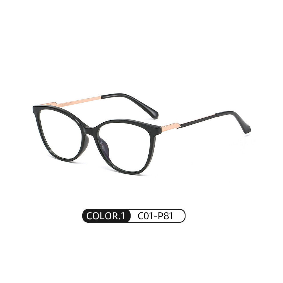 Retro Women Cat Eye Glasses Frames Optical Eyeglasses Frame Myopia Ultra-light TR90 Alloy Prescription Eyewear