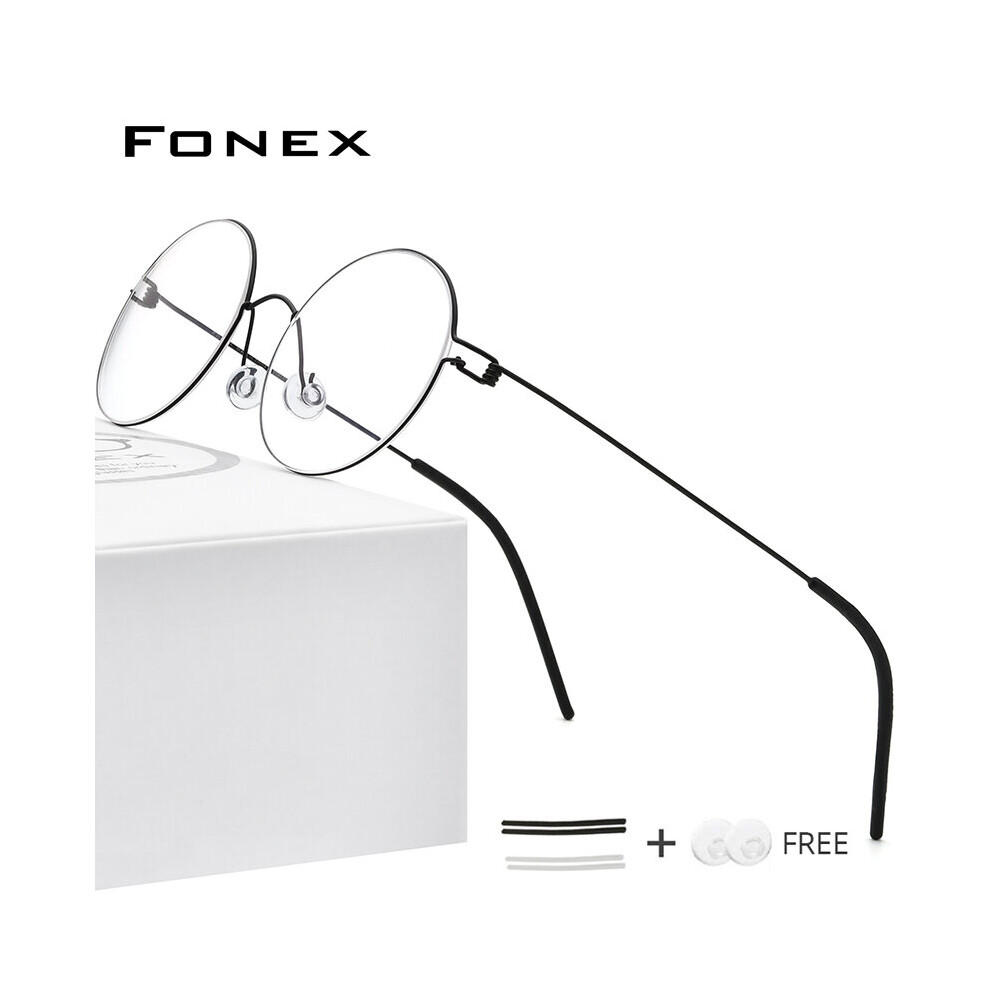 Multicoloured Screwless Eyeglasses Frame Women Round Myopia Optical Denmark Prescription Glasses Frame Men Titanium Eyewear 98607