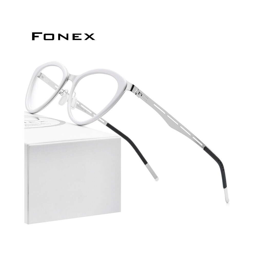 Multicoloured Acetate Glasses Frame Women Myopia Prescription Cat Eye Eyeglasses Optical Screwless Eyewear F1008