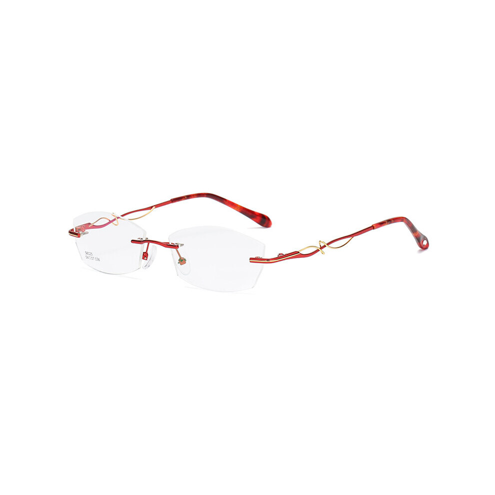 Multicoloured 58125 Rimless Glasses Frame Women Light Weight Optical Rim Eyeglasses Frames Prescription Myopia Spectacles
