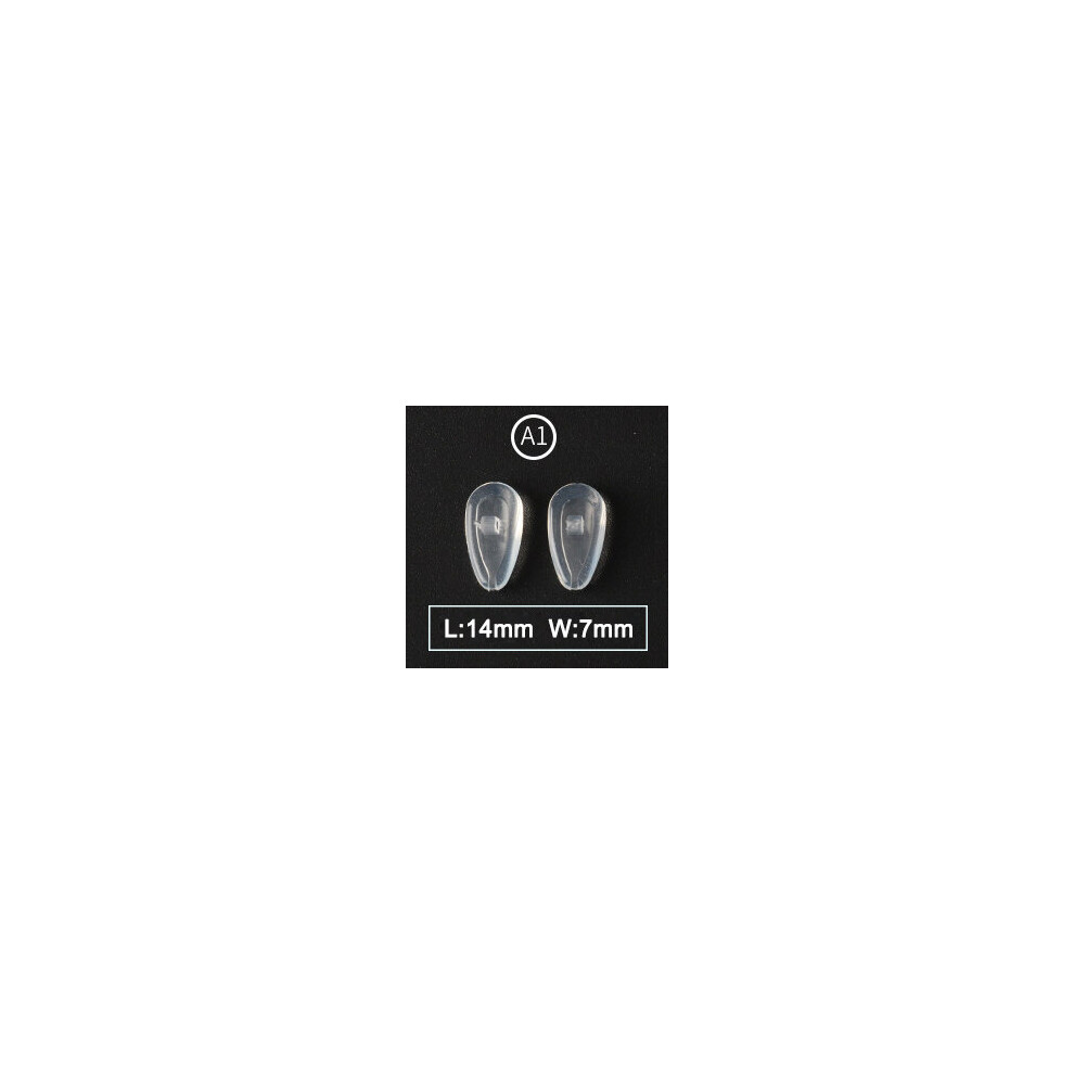 White 500Pcs Air Chamber Eyeglasses Silicone Nose Pads Light Soft Screw Push In