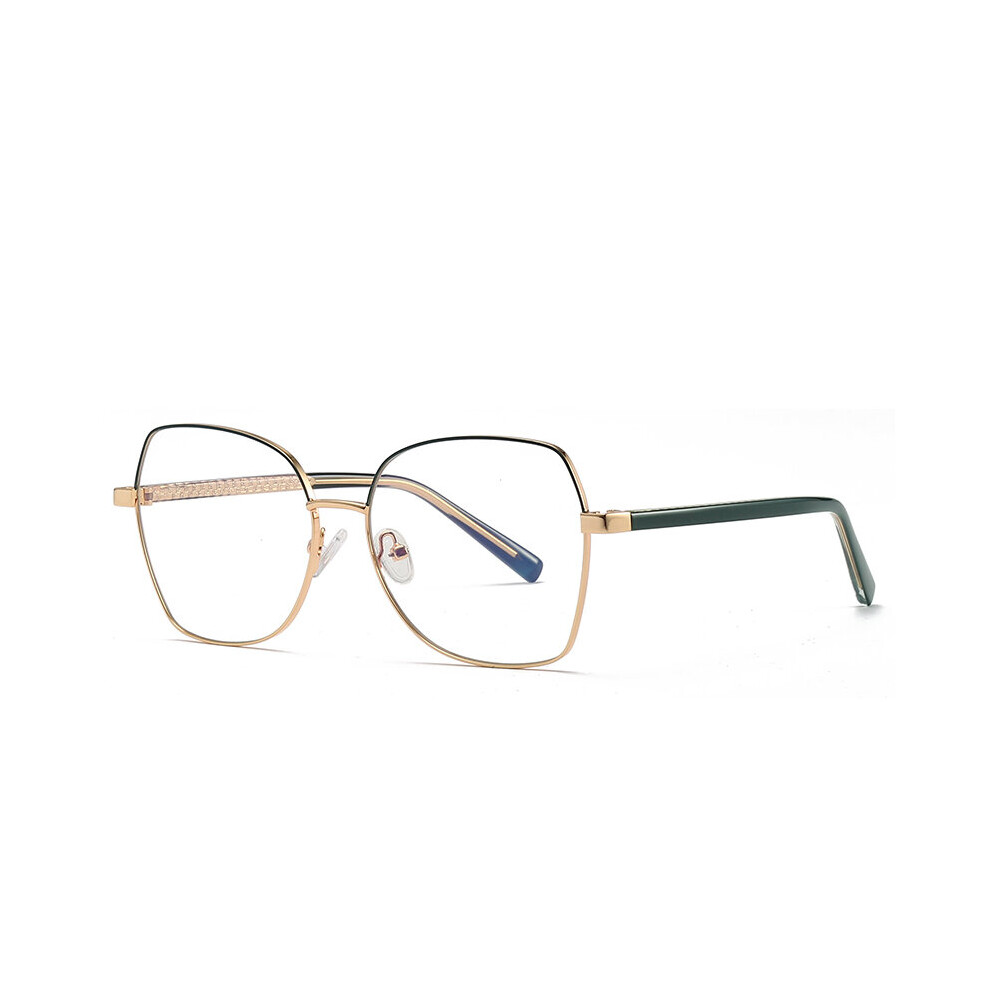 Women Glasses Frame Optical Eyewear Full Rim Oversize Alloy Prescription Eyewear Anti-scratch Spectacles