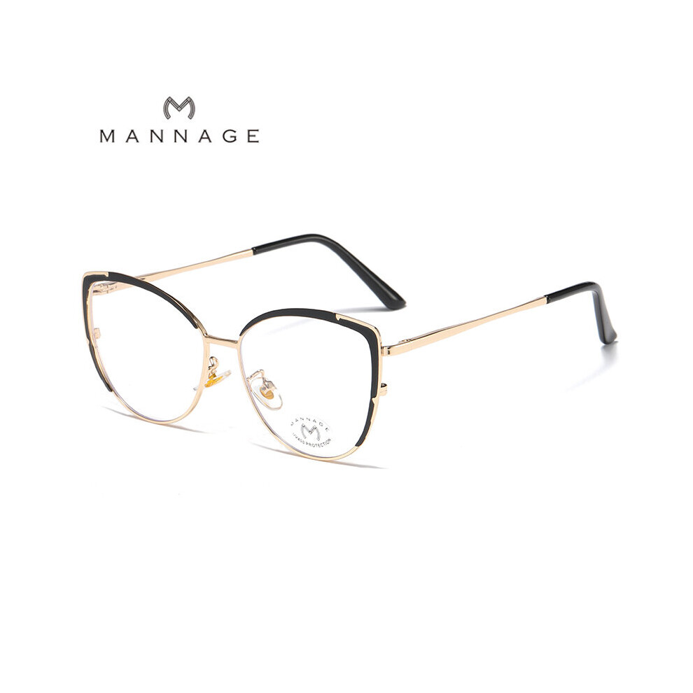 Metal Glasses Frames Men Optical Cat Eye Women Computer Glasses