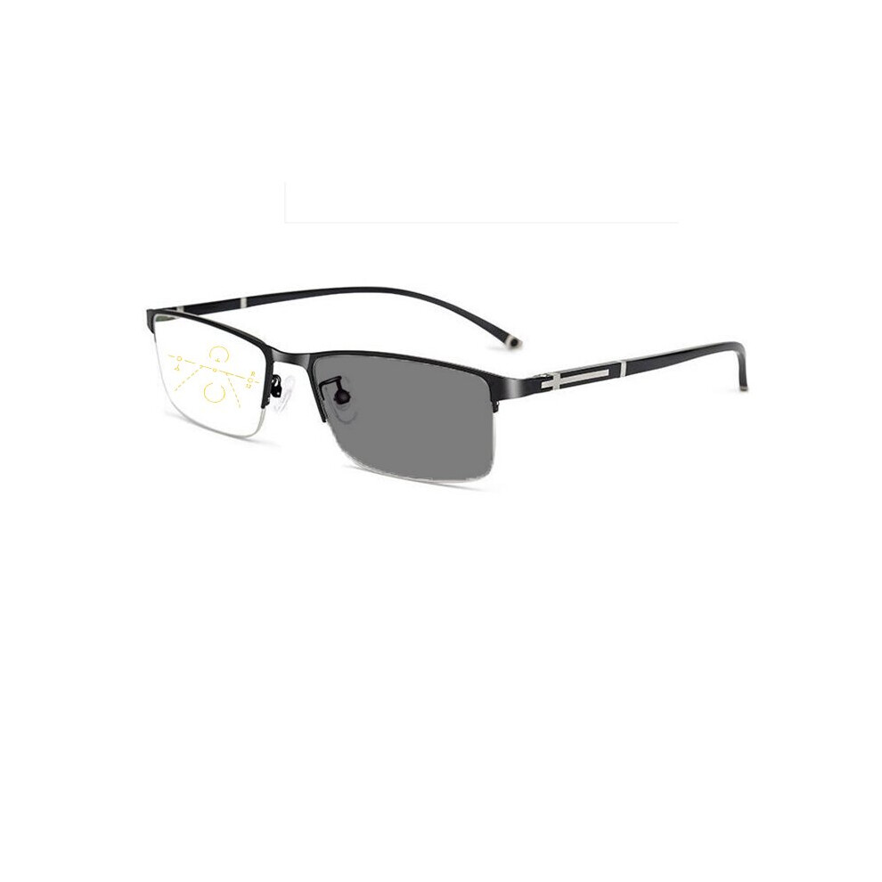 Multicoloured Photochromic Progressive Multifocal Reading Glasses Men Women Half Frame Anti Light Presbyopic Glasses Ultralight