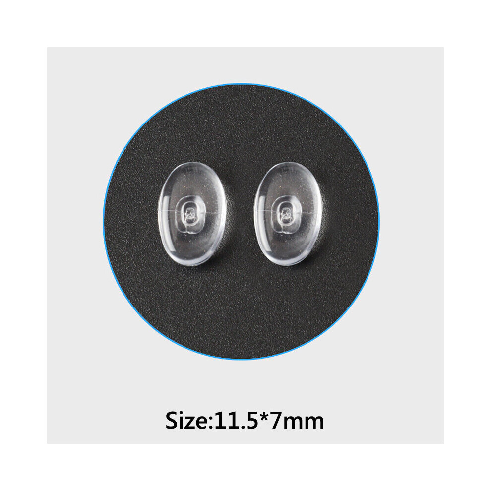 White 1000 Pairs Glasses Soft Pvc Push-In Nosepad Oval Shape Nose Pad Suit For Rimless Frame Eyewear Accessories