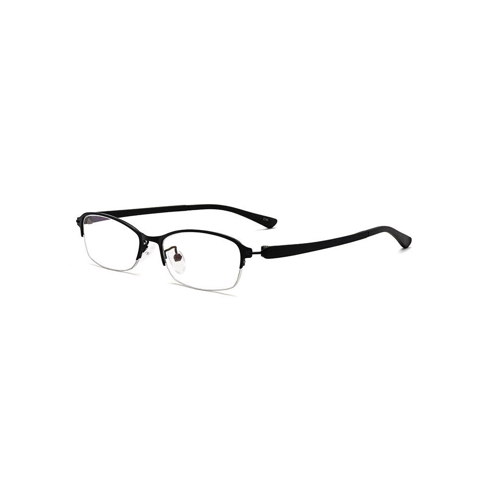 Half Rim Metal Frame Glasses For Male Ultra Light Upsale Business Style Oval Shape Lens Myopia Eyewears