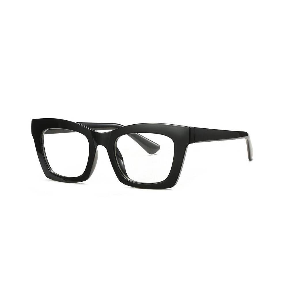 Women's Light Blocking Square Glasses Frame TR90 Radiation Protection Eyeglasses Transparent Eyewear