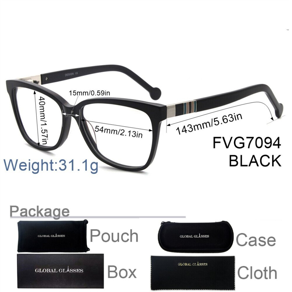 Multicoloured Women's Glasses Eyeglasses Acetate Spectacles Vintage Square Optical Frame Prescription Medical Eyewear