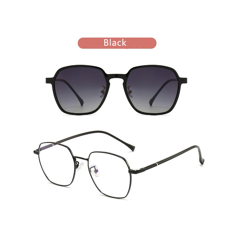 Women Men Glasses Frame with Polarized Sunglasses Clip Optical Myopia Prescription Eyeglasses Frame