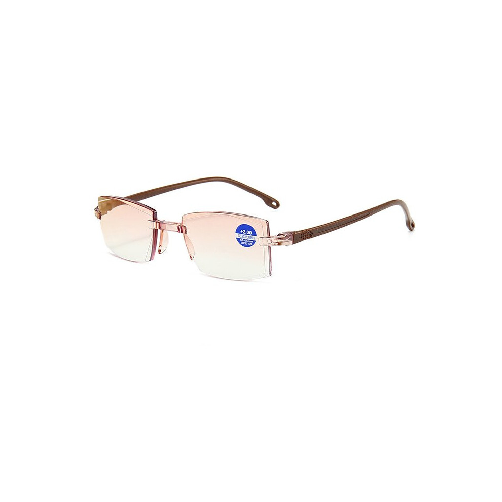 Multicoloured Men Women Rimless Reading Glasses Anti Light Magnification Eyewear Presbyopic Glasses Diopter Okulary