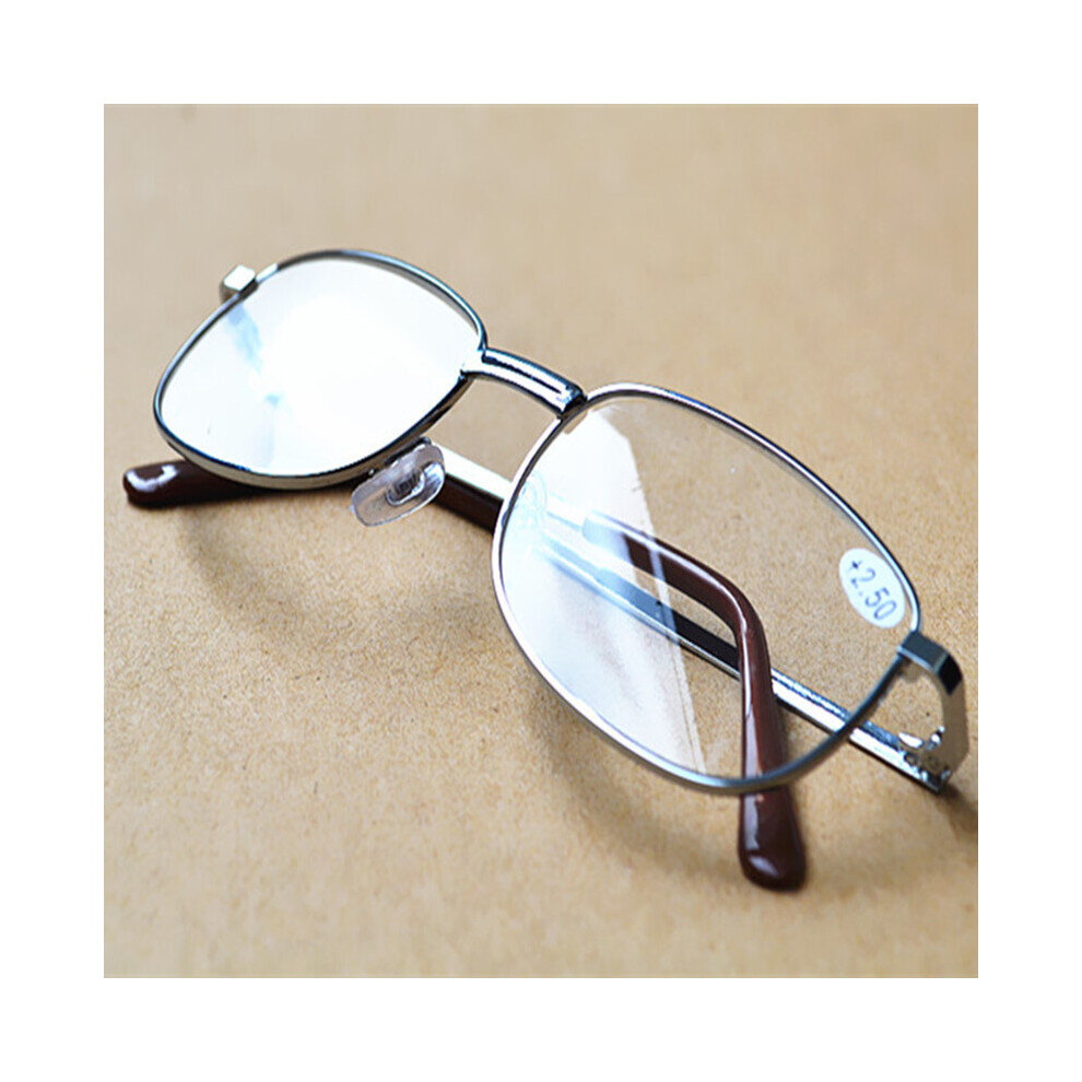 Multicoloured Reading Glasses Metal Frame Prescription Optical Presbyopia Eyeglasses Hyperopia Eyewear Diopter+1 To+4 For Men&Women