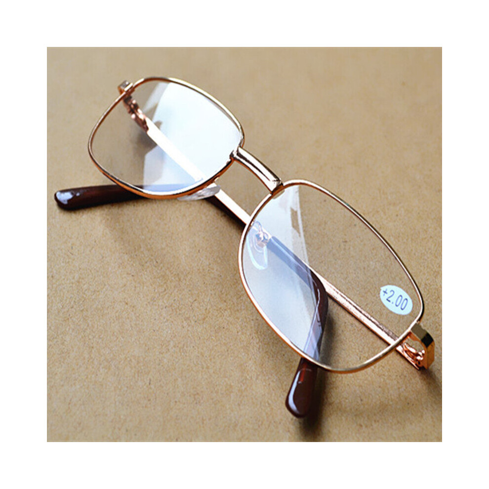 Multicoloured Reading Glasses Metal Frame Prescription Optical Presbyopia Eyeglasses Hyperopia Eyewear Diopter+1 To+4 For Men&Women
