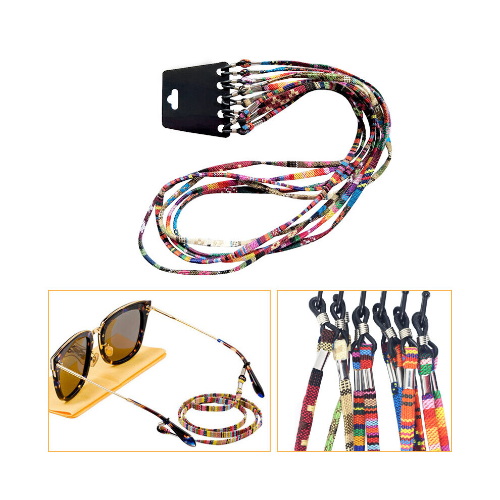 Multicoloured 5Pcs Multicolor Sunglasses Neck Cord Strap Eyeglass Glasses String Lanyard Holder For Reading Glasses Eyewear Spectacles