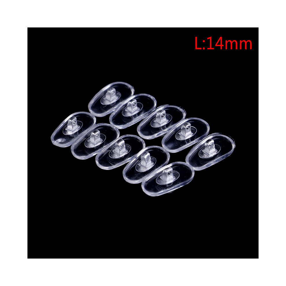 White 10Pcs=5Pairs Silicone Screw On Nose Pads Brace Support For Glasses Sunglasses Support Nose Pads Eyewear Accessories S/L Size