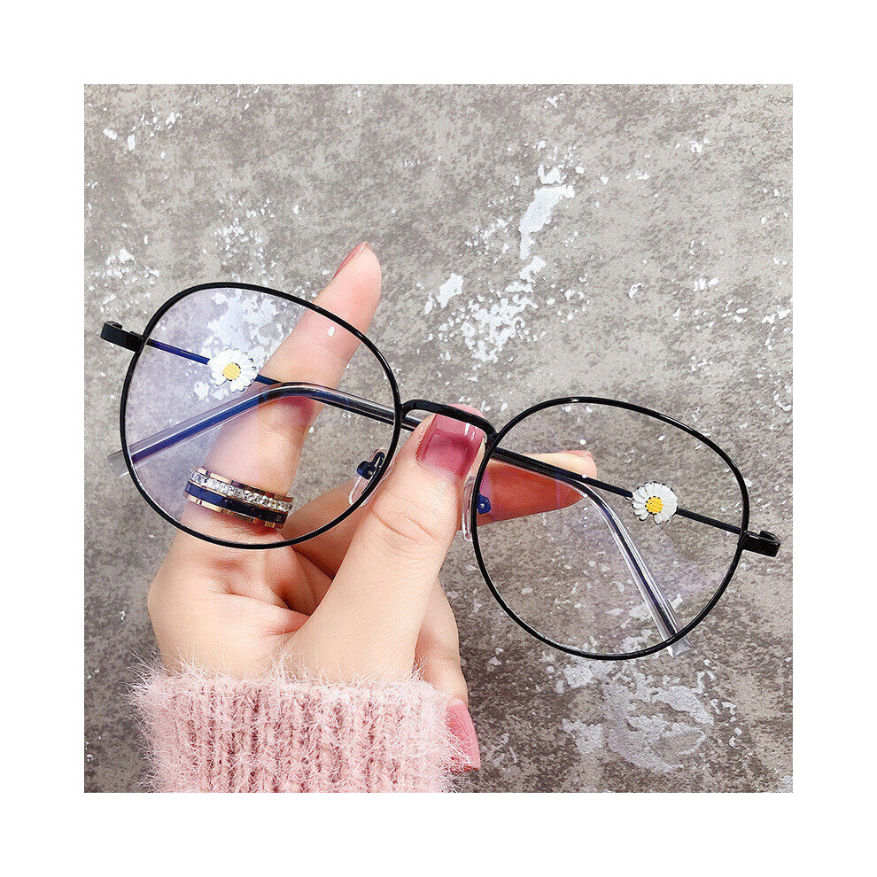 Trends Women Office Anti Light Oversized Computer Glasses Cat Eye Female Blocking Big Size Eyeglasses Alloy Frame