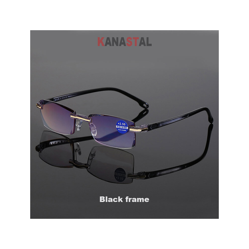 Multicoloured Ultralight Rimless Reading Glasses Women Men Business Anti-Blu-Ray Computer Reading Glasses Presbyopia Reader 1.5 Women
