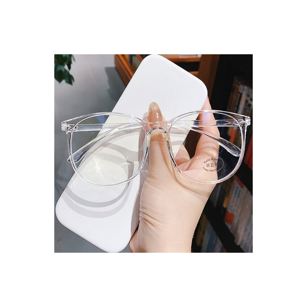 Anti light Myopia Glasses Women Computer Men Eyeglass Vintage Optical Plain Frame Spectacles Transparent Blocking Glasses