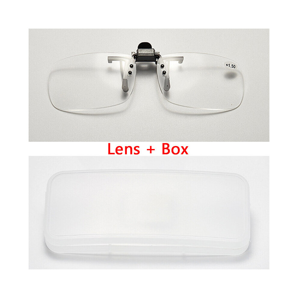 Flip Clip On flip up down Reading Glasses Magnifier Men Women Flip Clip Presbyopic Glasses Rimless Portable Hyperopia Spectacles