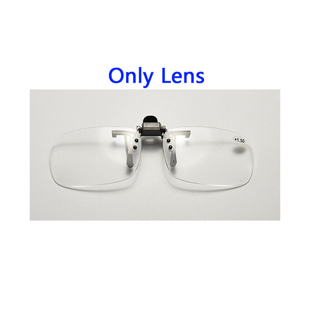 Flip Clip On flip up down Reading Glasses Magnifier Men Women Flip Clip Presbyopic Glasses Rimless Portable Hyperopia Spectacles