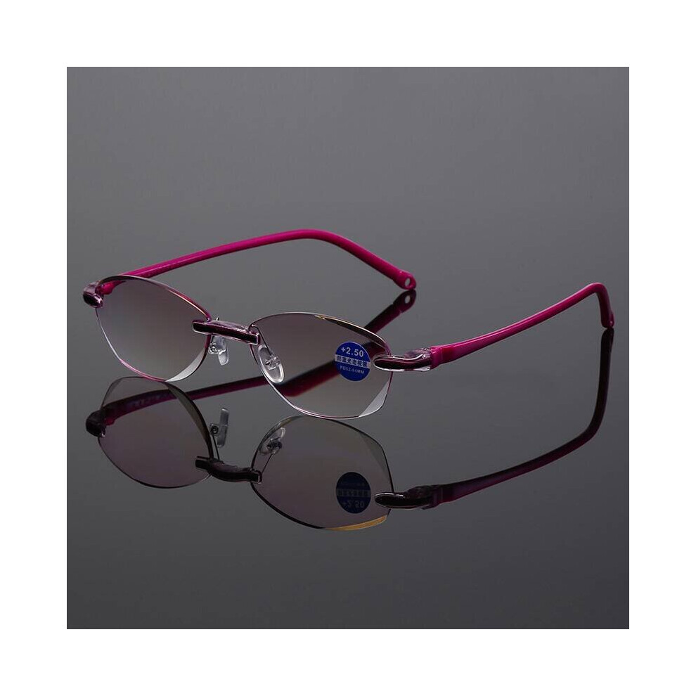 Multicoloured Elbru +1.0+1.5 +2.0+2.5+3.5+4.0 Frameless Anti-Blue Rays Reading Glasses Retro Women Presbyopia Prescription Eyeglasses Unisex