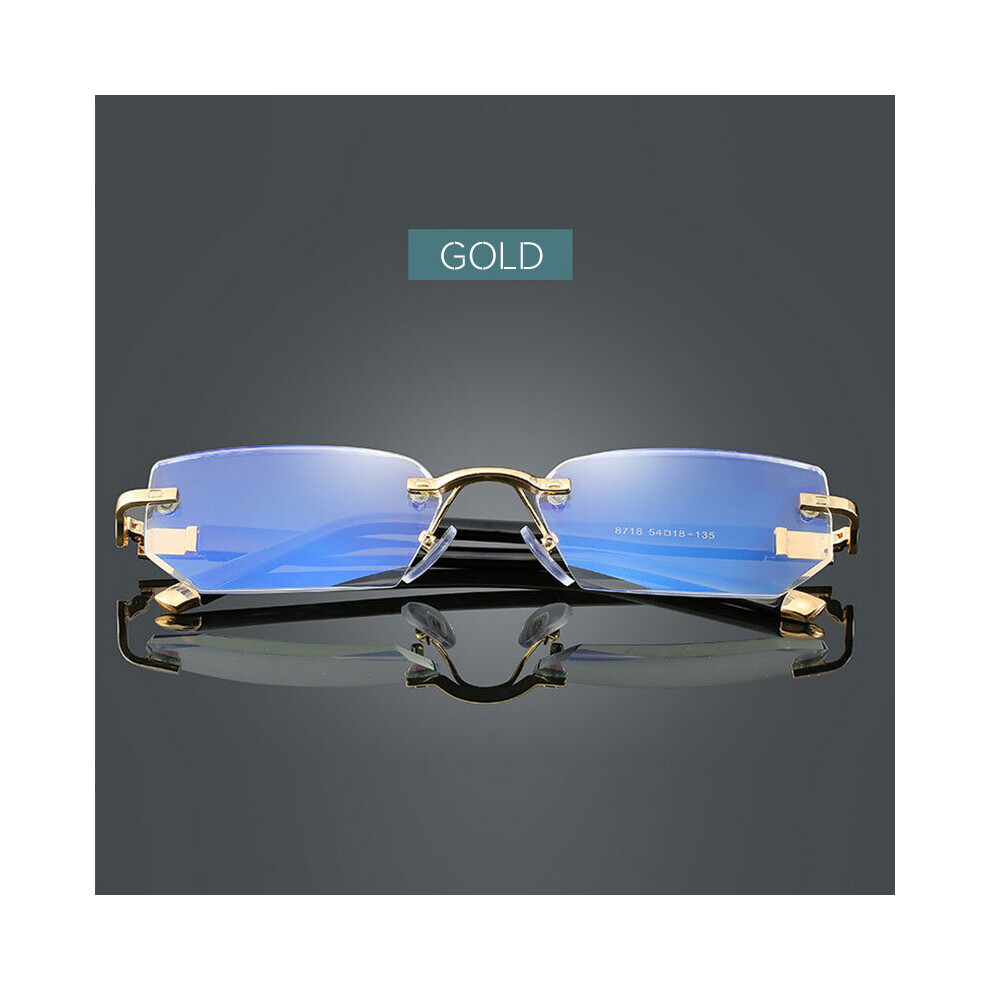 Multicoloured Ultralight Rimless Reading Glasses Women Men Business Anti-Blu-Ray Computer Reading Glasses Presbyopia Reader 1.5 Women