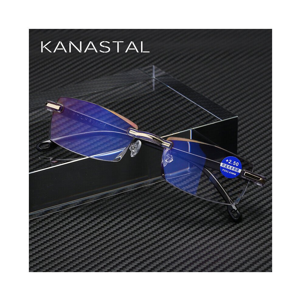 Ultralight Rimless Reading Glasses Women Men Business Anti-Blu-Ray Computer Reading Glasses Presbyopia Reader 1.5 women-image-OPC-PBR99VJ-NEW